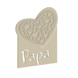 Herz-Deko mit Papa-Schriftzug | Digitale Laubsägevorlage