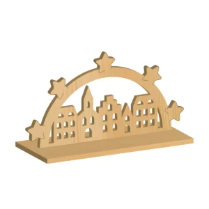 Mini-Schwibbogen STADT mini-schwibbogen-stadt-3er-set-winter-weihnachten-diy-deko-digitale-laubsaegevorlage-holz-optik-motiv-2