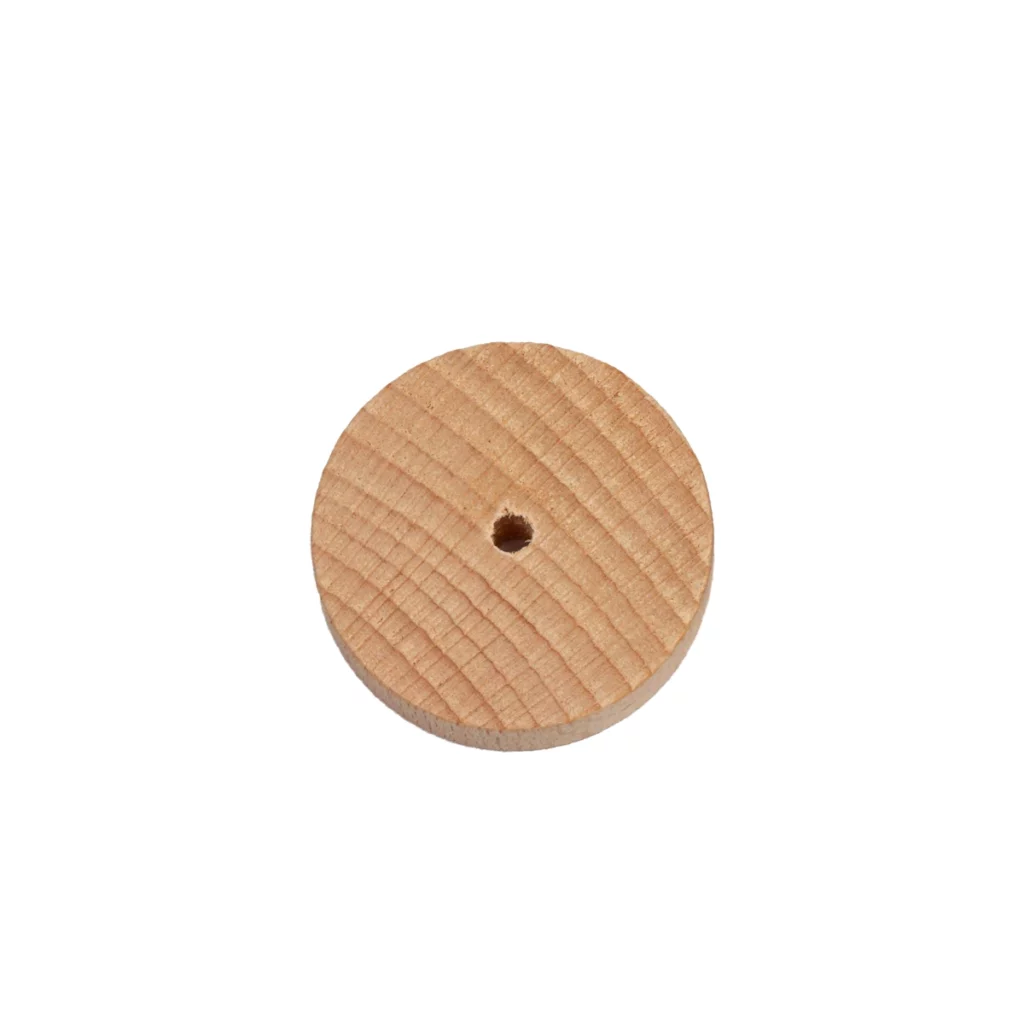Holzräder Aus Buchenholz – 40 Mm Durchmesser, 10 Mm Dick, Mit 4-mm-Bohrung, 12 Stück, Unbehandelt