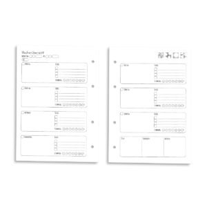 Bullet Journal Inlay ringbuecher-bullet-journal-inlay-vier-jahreszeiten-wochenuebersicht