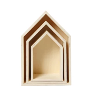 Holzboxen-Set Häuser holzboxen-3-er-set-haeuser-pappel-sperrholz-3