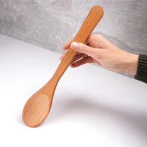 Ovaler Kochlöffel aus Kirschbaum loeffel-aus-holz-oval-kirschholz-32-cm-beispiel-ansicht