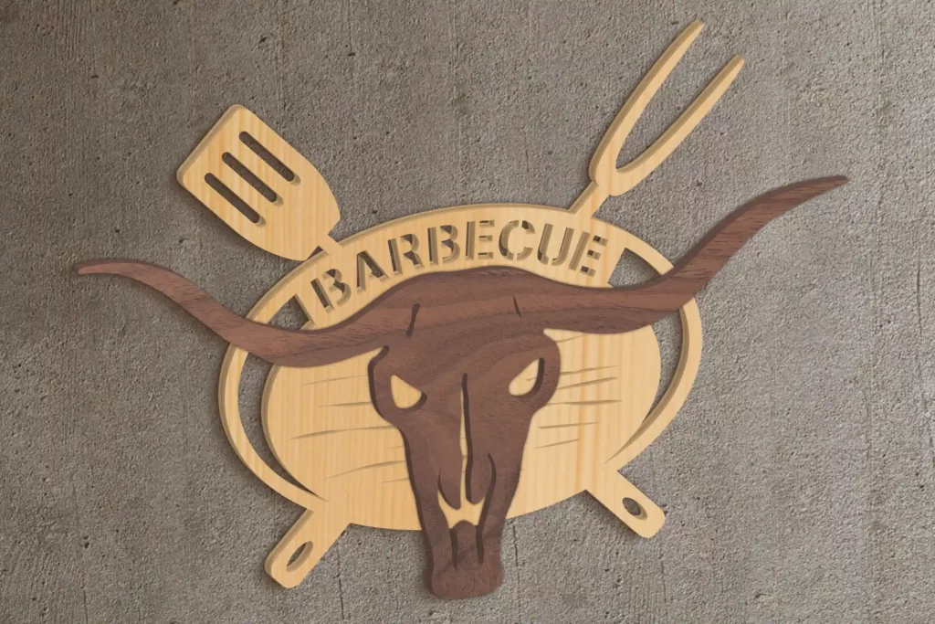rustikales-barbecue-schild-oval-diy-grillen-mann-freund-bruder-digitale-laubsaegevorlage-feinschnittkreativ-titel