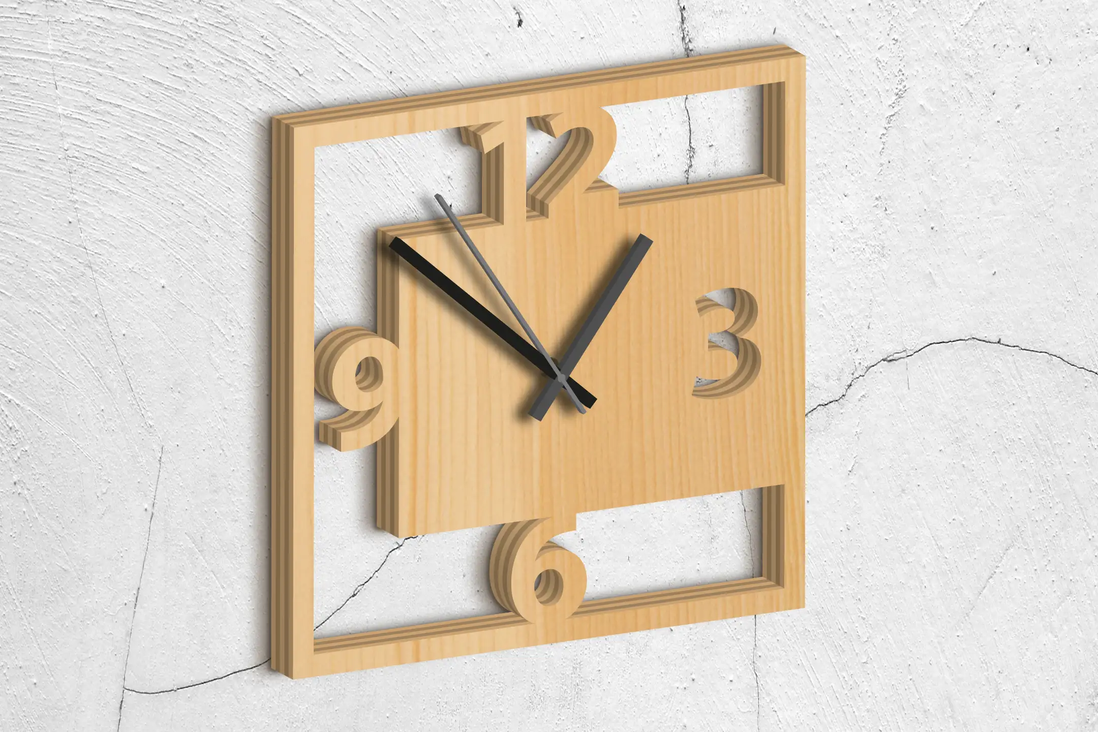 wand-uhr-quadrat-zahlen-deko-holz-einrichtung-digitale-laubsaegevorlage-schichten-titel